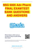 NSG 6005 Adv Pharm FINAL EXAM TEST BANK QUESTIONS AND ANSWERS