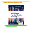 Test Bank for Essentials of Psychiatric Mental Health Nursing 8th Edition Morgan