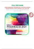 FULL TEST BANK LEHNE'S PHARMACOLOGY FOR NURSING CARE 11TH EDITION BY JACQUELINE ROSENJACK BURCHUM | LAURA D. ROSENTHAL| LATEST UPDATE 2024  PRINTED PDF| ORIGINAL DIRECTLY FROM THE PUBLISHER| 100% VERIFIED ANSWERS| DOWNLOAD  IMMEDIETLY AFTER THE ORDER