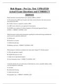 Bob Hogue - Pre Lic. Test UPDATED  Actual Exam Questions and CORRECT  Answers