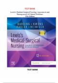 Lewis's Medical-Surgical Nursing Assessment and Management of Clinical Problems 12th Edition By Harding & Kwong TEST BANK