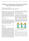 SEISMIC AND WIND ANALYSIS OF RCC BUILDING WITH AND WITHOUT SHEAR WALL