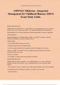 CHNN211 Midterms - Integrated Management for Childhood Illnesses (IMCI) Exam Study Guide.