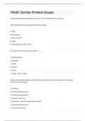 TAUC Scribe Pretest Exam - Questions and answers Graded A+