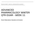 NURS 6521N ADVANCED PHARMACOLOGY WINTER QTR EXAM - WEEK 11