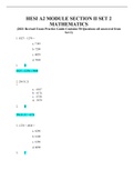 HESI A2 MODULE SECTION II SET I MATHEMATICS