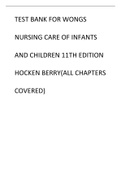 TEST BANK FOR WONGS NURSING CARE OF INFANTS AND CHILDREN 11TH EDITION