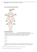 NUR 2243CRule of Nines NCLEX Questions Answer Key.