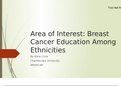 Chamberlain College of Nursing-NR 500 Week 6 Assignment: Area of Interest – Breast Cancer Education Among Ethnicities-Already_Graded_A_100%_Correct