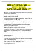 CCBC CATONSVILLE NURS 129 EXAM 1 NURSING PROFESSIONALISM STUDY SET 