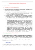 Fiche de synthèse de cours sur "Les méthodes d'évaluation financière des entreprises" en Corporate Finance à HEC Paris