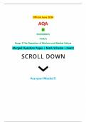 Official June 2024 AQA AS ECONOMICS 7135/1 Paper 1 The Operation of Markets and Market Failure Merged Question Paper + Mark Scheme + Insert