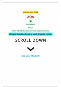 Official June 2024 AQA AS ECONOMICS 7135/2 Paper 2 The National Economy in a Global Context Merged Question Paper + Mark Scheme + Insert