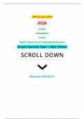 Official June 2024 AQA A-level ECONOMICS 7136/2 Paper 2 National and International Economy Merged Question Paper + Mark Scheme