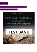 Test Bank - for Medical-Surgical Nursing Focus on Clinical Judgment Third Edition by LINDA F. HONAN, All Chapters 1-56 | Complete Guide A+