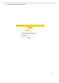 Case NR 500 (NR500)/NR 500 Week 4 Assignment: APN Professional Development Plan Paper | Case Study