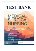 Test Bank for Medical Surgical Nursing 10th Edition by Ignatavicius 