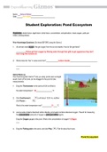 Gizmos Pond Ecosystem Worksheet Answer key By Doha Al Nimer 9GB