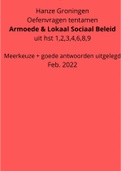 70 x Tentamen oefenvragen armoede en lokaal sociaal beleid - Hanze Groningen - Feb. 2022 - Vragen en Antwoorden met uitleg