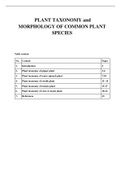 Plant taxonomy and morphology of common species.docx