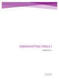 Samenvatting TOKLA I: nieuwe theorie + basiskennis 