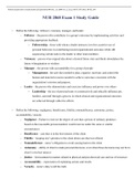 NUR 2868 Exam 1 Study Guide