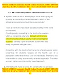 NR 443/ATI RN Community Health Online Practice LATEST UPDATE  2021/2022 B,100% CORRECT BEST ATI EXAM SOLUTION RATED A+