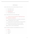 Chamberlain College of Nursing: NR507 Week 8 Final Exam (Latest-2022, Version-4) / NR 507 Week 8 Final Exam / NR507 Final Exam / NR 507 Final Exam : Advanced Pathophysiology |100% Correct Answers, Already Graded “A”|