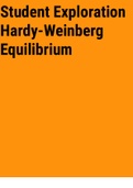 Exam (elaborations) Student Exploration Hardy-Weinberg Equilibrium 