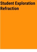 Exam (elaborations) Student Exploration Refraction 