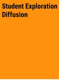 Exam (Elaborations) Student Exploration Diffusion 