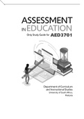 ASSESSMENT IN EDUCATION ONLY STUDY GUIDE FOR  AED 3701