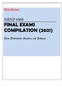 WALDEN UNIVERSITY NRNP 6568 Final Exams Compilation (2021) Exam Elaborations Questions and Solutions Study Guide