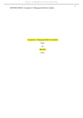 HSA 501 Week 8 Assignment 2: Managing Health Care Quality (worth 200 points).