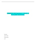 CHEMISTRY 2020 Experiment 4: Kinetics of  Nucleophilic Substitutions