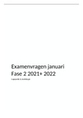 Examenvragen januari 2021 + 2022 Fase 2 Logopedie & Audiologie