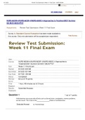 Walden University NURS 6630N Week 11 Final Review Test| Approaches to Treatment.