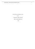 NR 553: Global Health Policy. Cultural Norms and Healthcare Issues Chamberlain College of Nursing.