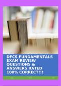 DFCS FUNDAMENTALS EXAM REVIEW QUESTIONS & ANSWERS RATED 100% CORRECT!!!