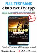 TEST BANK FOR ETHICAL AND LEGAL ISSUES IN CANADIAN NURSING 4TH EDITION BY KEATINGS