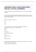  NURS8024 FINAL EXAM QUESTIONS AND ALL ACTUAL ANSWERS.