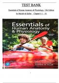 Essentials of Human Anatomy and Physiology, 13th Edition Test Bank by Marieb & Keller, All 16 Chapters Covered and Verified, ISBN: 9780137375561 