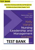 Kelly Vana Nursing Leadership and Management 4th Edition TEST BANK by Vana & Tazbir, All 31 Chapters Covered and Verified, ISBN: 9781119596615