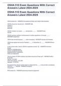 OSHA 510 Exam Questions With Correct Answers Latest 2024-2025