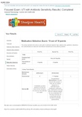 Shadow Health Focused Exam: UTI with Antibiotic Sensitivity- Medication Selection