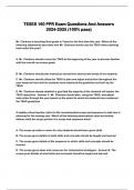 TEXES 160 PPR Exam Questions And Answers 2024-2025 (100% pass)