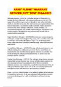 ARMY FLIGHT WARRANT OFFICER SIFT TEST 2024-2025