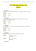 LEG 100 Sophia Business Law QUIZ 1 Completed A (Latest)