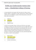 NURS 404 Cardiovascular System Quiz 2020 – Chamberlain College of Nursing