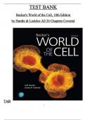 Becker's World of the Cell, 10th Edition Test Bank by Hardin & Lodolce, All 26 Chapters Covered and Verified, ISBN: 9780135259498